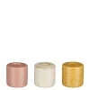 Kandelaar oranje roze off white 3 assorti - h5xd5cm|ohgreen Outlet