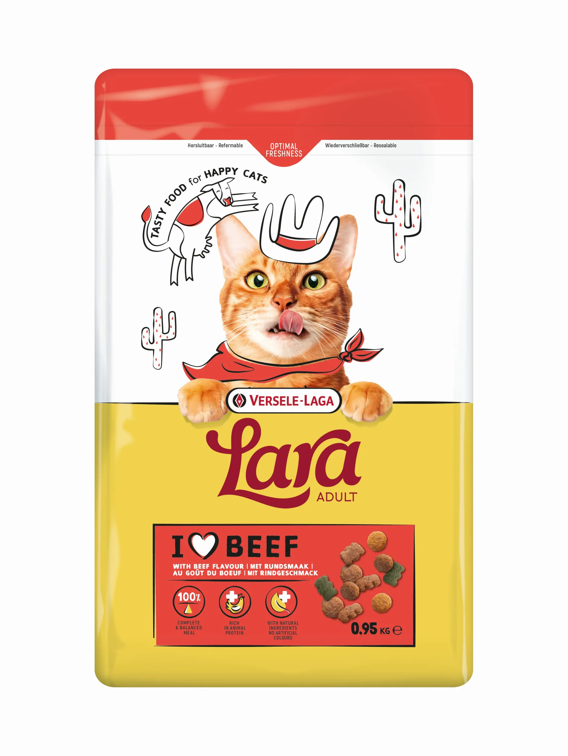Kattenbrokken lara adult with beef flavour 950g|ohgreen Online