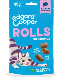 Kattensnacks | ec rolls zalm&kip 45g|ohgreen