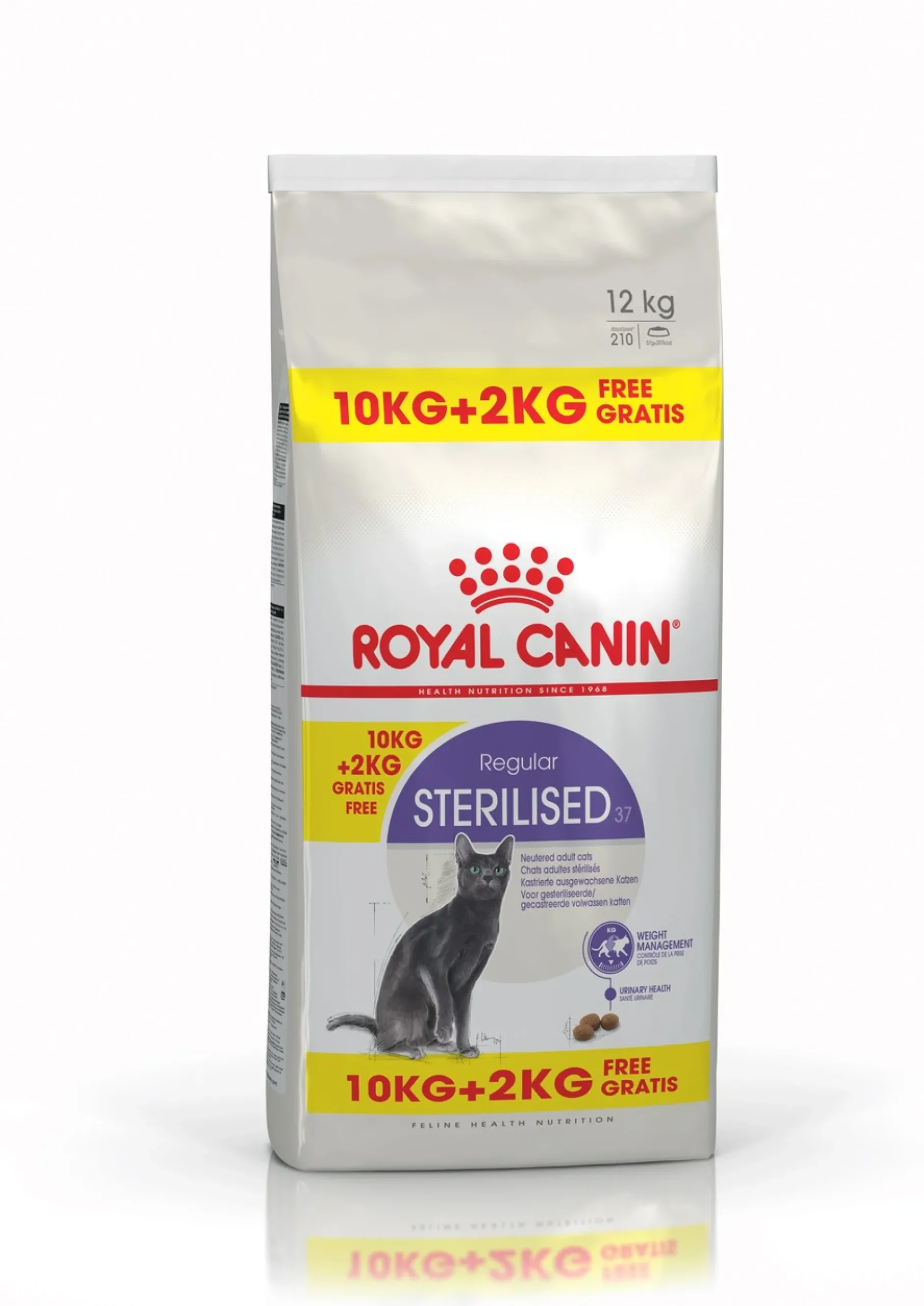 Kattenvoer regular sterilised 10kg +2kg|ohgreen Clearance