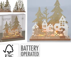 Kerst tafellamp 2ass 19cm|ohgreen Best