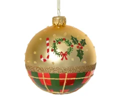 Kerstbal glas mat , 'joy'|ohgreen Best