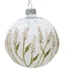 Kerstbal glas transparant bloemen|ohgreen New