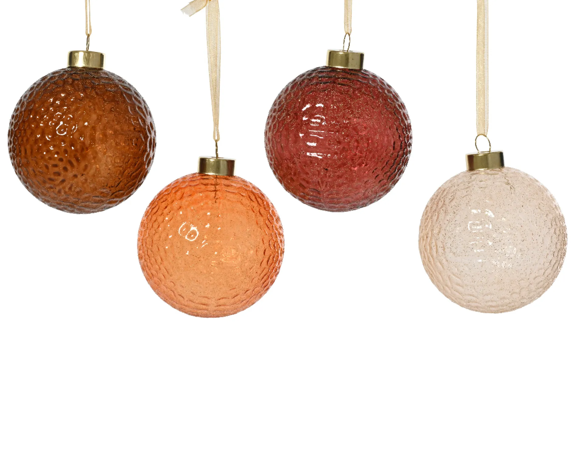 Kerstbal glas transparant met glitters|ohgreen Hot