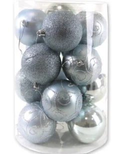 Kerstbal lichtblauw (16sts)|ohgreen Clearance