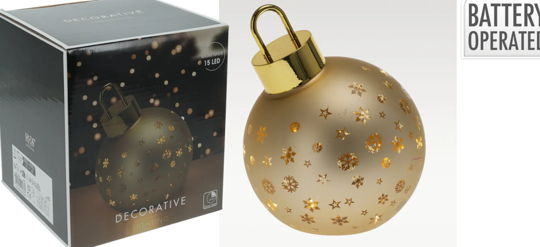 Kerstbal met led 15cm|ohgreen Discount