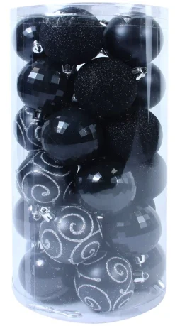 Kerstbal zwart (30sts)|ohgreen Outlet