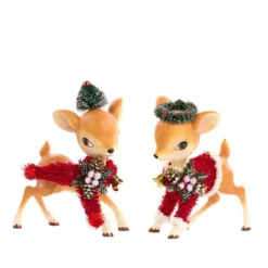 Kerstbambi of hert met boom of krans|ohgreen Outlet