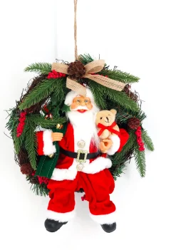 Kerstman op krans 30cm|ohgreen Discount