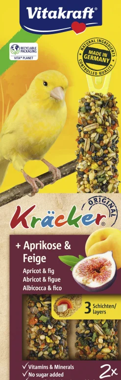 Kräcker® abrikoos & vijg| 2stuks| kanaries|ohgreen Outlet