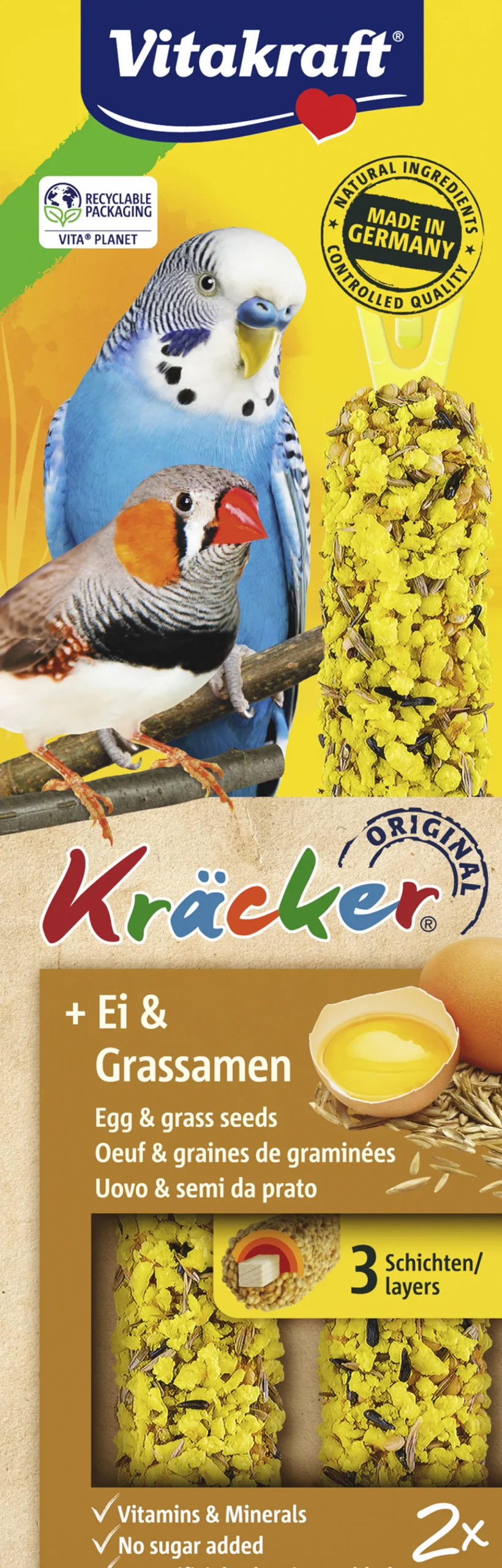 Kräcker® ei & graszaad| 2stuks| parkieten|ohgreen Outlet