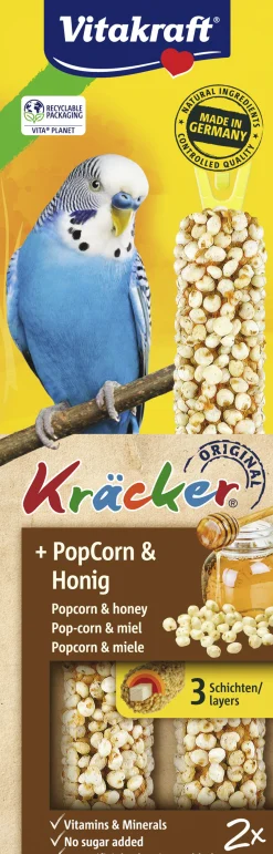 Kräcker® popcorn & honing| 2stuks| parkieten|ohgreen Hot