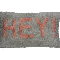 Kussen "hey!" perzik|ohgreen