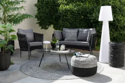 Kussen miami outdoor polyester zwart/wit|ohgreen Best