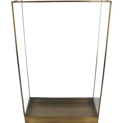 Lantaarn messing goud 34x15x55cm|ohgreen