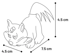 Latex dier met touw 8cm display|ohgreen Best
