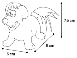 Latex dier met touw 8cm display|ohgreen Best