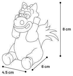 Latex dier met touw 8cm display|ohgreen Best