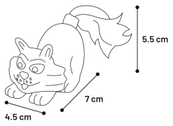 Latex dier met touw 8cm display|ohgreen Best