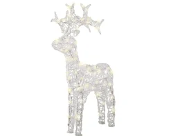 Led rendier zacht acryl reindeer flashing effect 89cm transparant/warm wit|ohgreen New