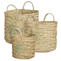 Mand rond blad donkergroen - h23xd25cm|ohgreen Hot