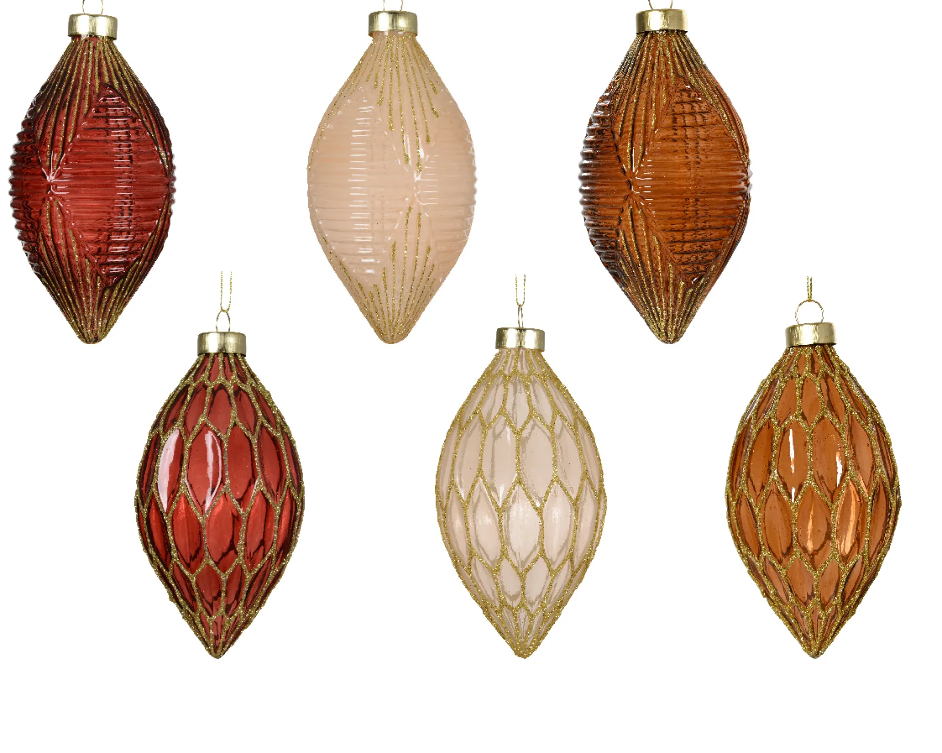 Olijf glas transparant met strepen goud|ohgreen Sale