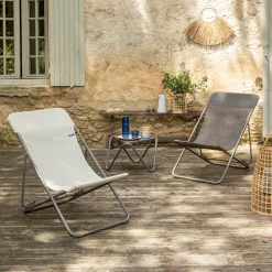 Opvouwbaar ligbed met meerdere standen seigle beige|ohgreen Outlet