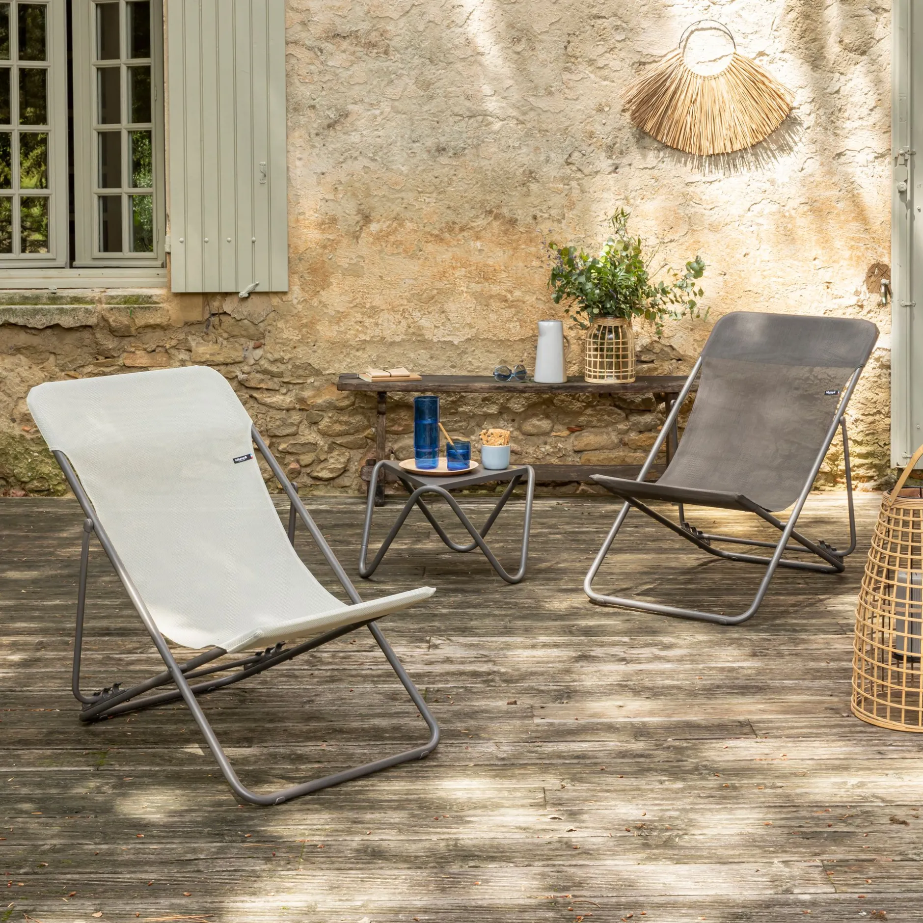 Opvouwbaar ligbed met meerdere standen seigle beige|ohgreen Outlet