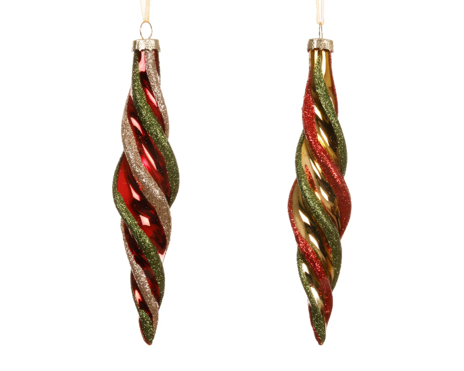 Ornament glas glanzend spiraalvormig|ohgreen Hot