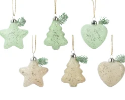 Ornament glas met tak en glitters|ohgreen Online