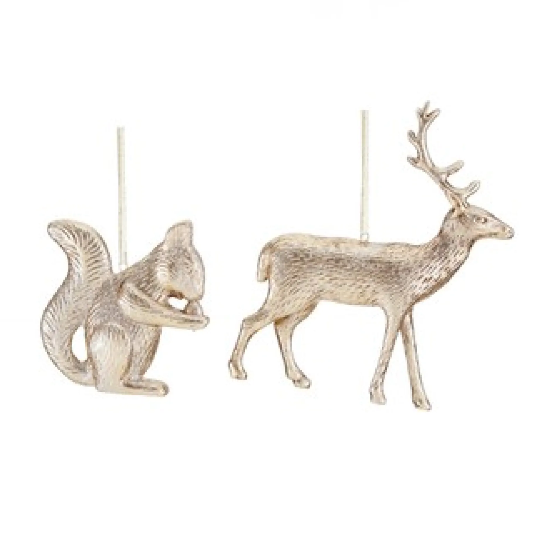 Ornament set hert en eekhoorn|ohgreen Clearance