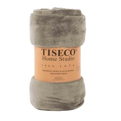 Plaid cosy microflanel 130x160cm, taupe|ohgreen Discount