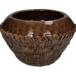 Planter fijn aardewerk bruin 31.5x31.5x20cm|ohgreen Online