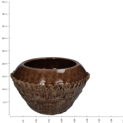 Planter fijn aardewerk bruin 31.5x31.5x20cm|ohgreen Online