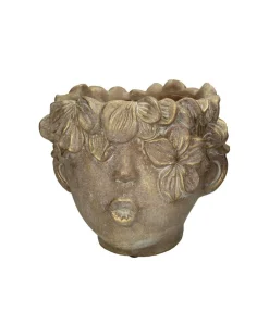 Planter gezicht beton goud|ohgreen Online