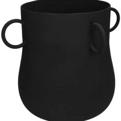 Planter ijzer zwart 32x32x26.5cm|ohgreen Clearance