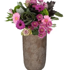 Planter paardebloem beton goud 18x18x30cm|ohgreen