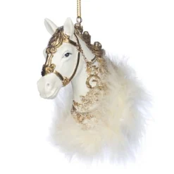 Pluizig koninklijk paardenhoofd ornament|ohgreen Clearance