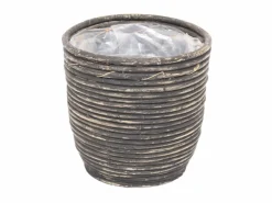 Pot round balloon stripe bw d24h24cm|ohgreen Sale