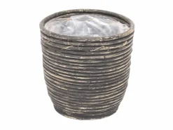 Pot round balloon stripe bw d20h19cm|ohgreen Hot