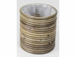 Pot round stripe grey d14h14cm|ohgreen