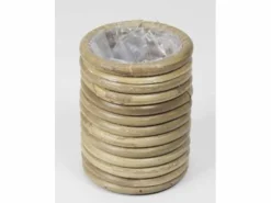 pot round stripe grey d8h10cm|ohgreen Outlet