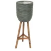 Pot stripe wooden legs green d25h74cm|ohgreen Best