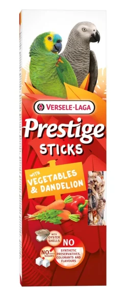 Prestige sticks papegaaien met groenten & paardenbloem - 2 stuks 140g|ohgreen Hot