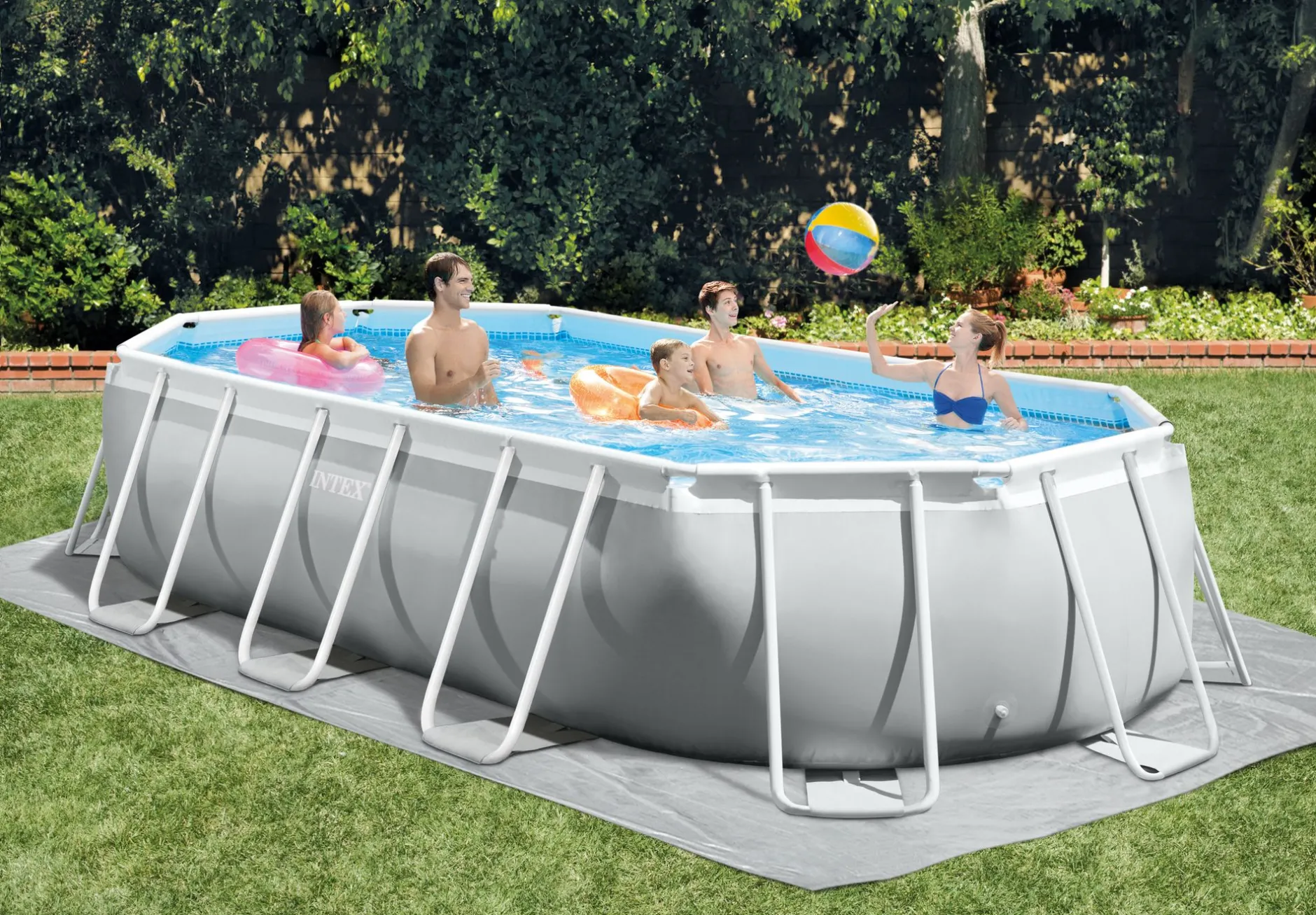 Prism frame oval pool set 503x274x122cm|ohgreen Clearance
