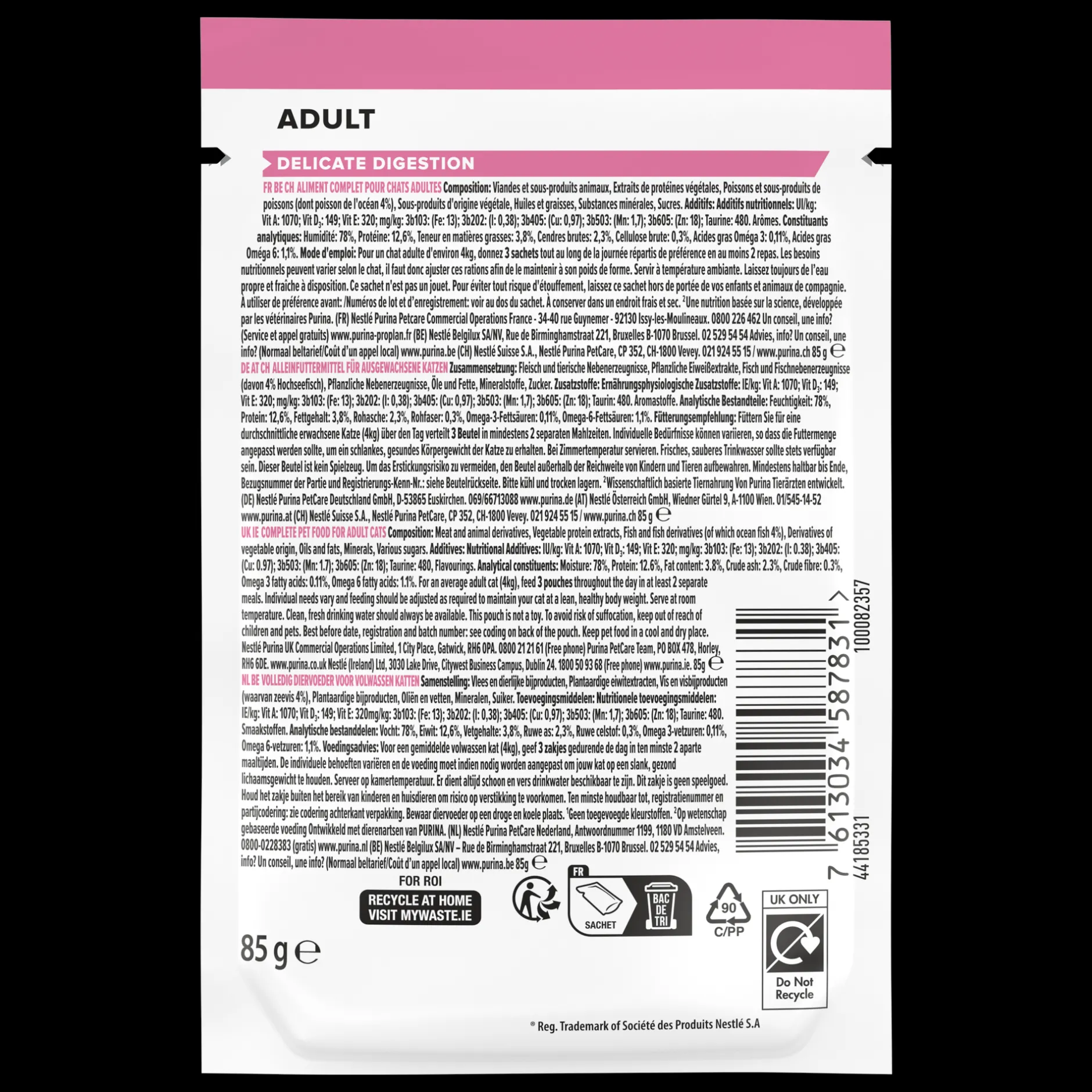 PRO PLAN Natte Voeding Delicate Vis 85g|ohgreen Clearance