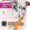 Ps sikske pluche muis + catnip bruin zwart 19cm|ohgreen Hot