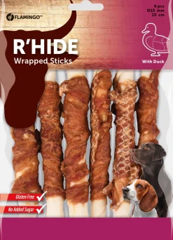 R'hide duck wrapped stick 15mm 15cm 6st 180gr|ohgreen New