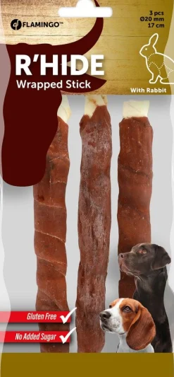 R'hide staaf met konijn 20mm 17cm 3st 155g|ohgreen