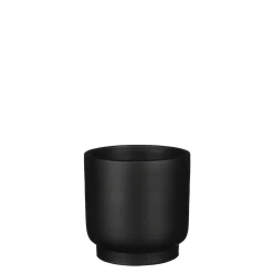Riva pot rond zwart - h14xd15cm|ohgreen